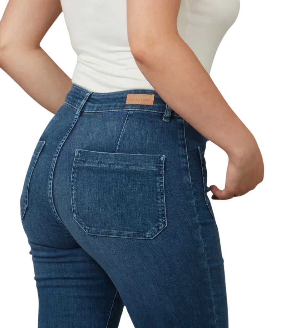 Apparel- Lola Jeans Gene Mid Rise Bootcut Jeans