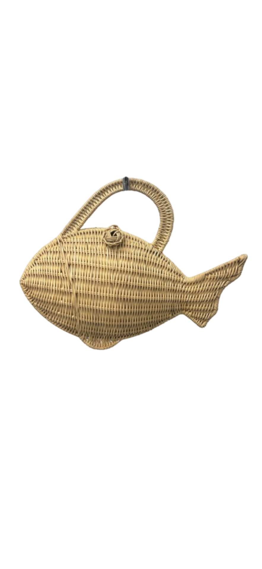 Jelavu Hamptons Collection Crafted Clam Shell Wicker Straw Clutch