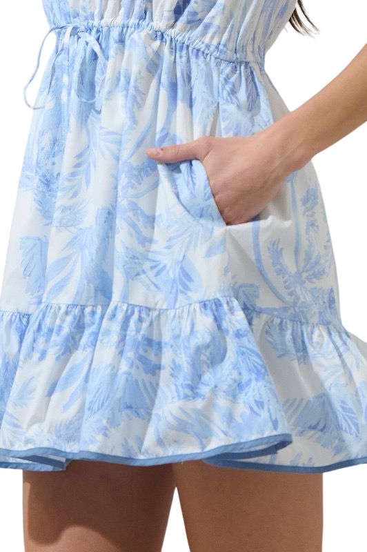 Apparel- Sugarlips Poly Floral Alina Ruffle Shift Mini Dress
