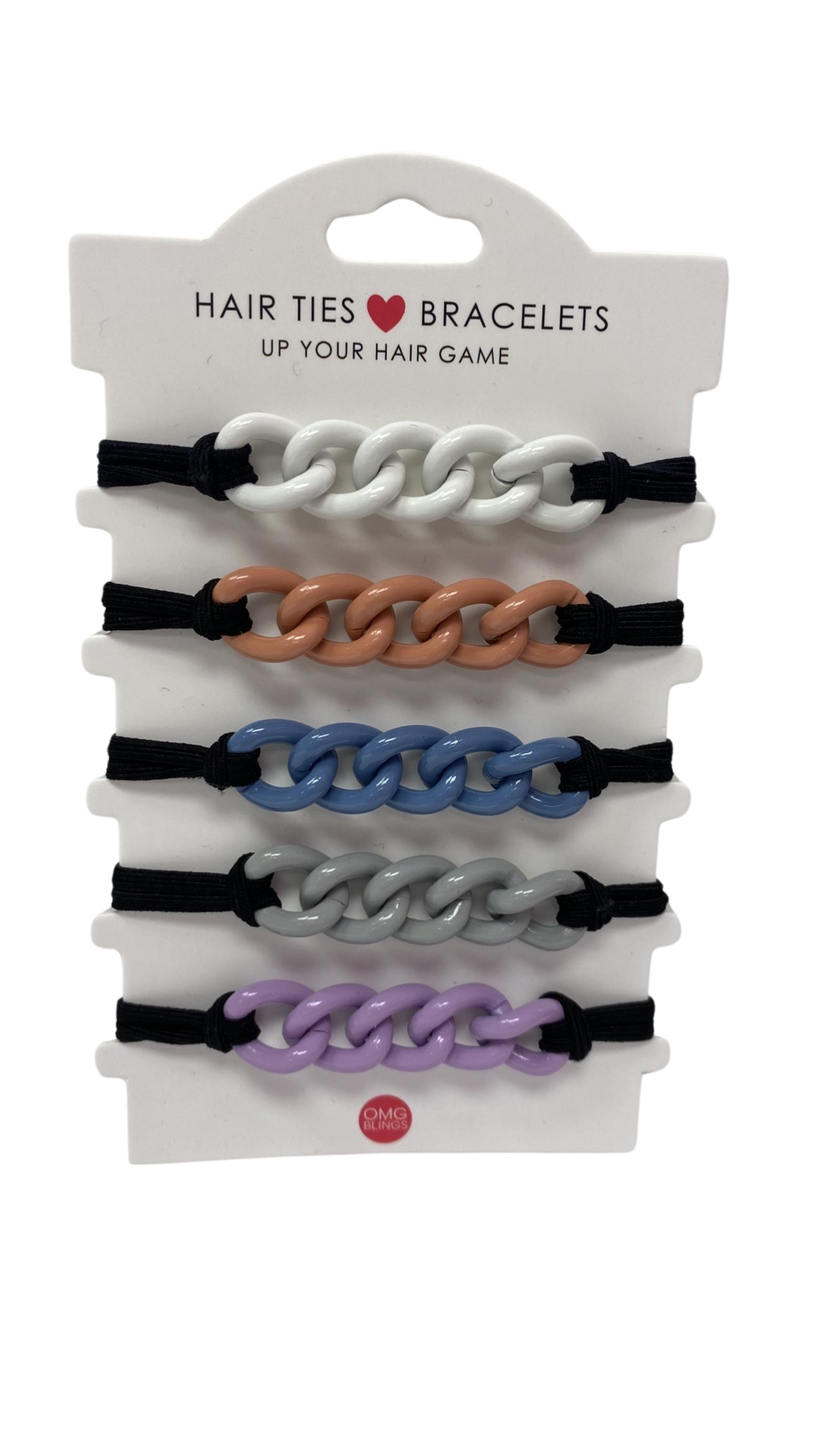 Hair Ties- M&E Bling 5 Piece Hair Tie Bracelet Set
