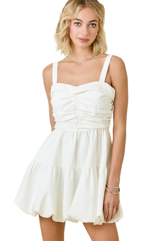 Apparel- Day+Moon Babydoll Poplin Mini Dress with Bubble Bottom