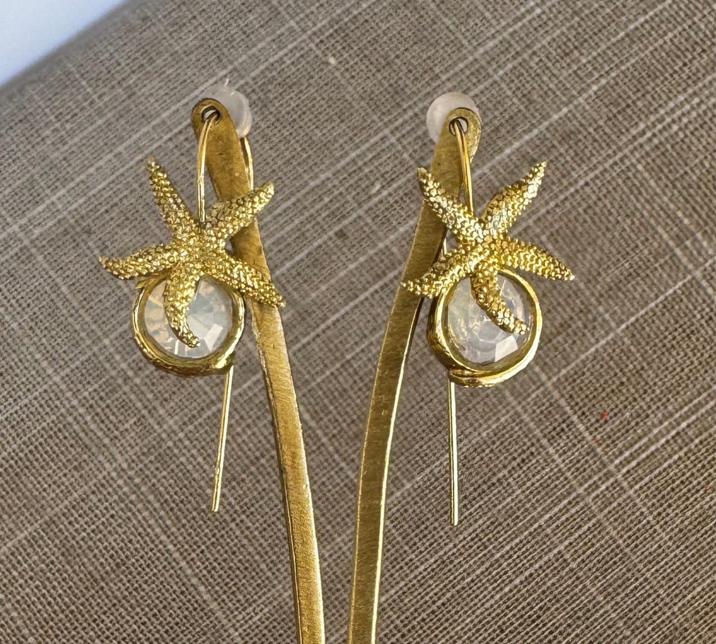Earrings- Kalliope Starfish and Crystal Earring