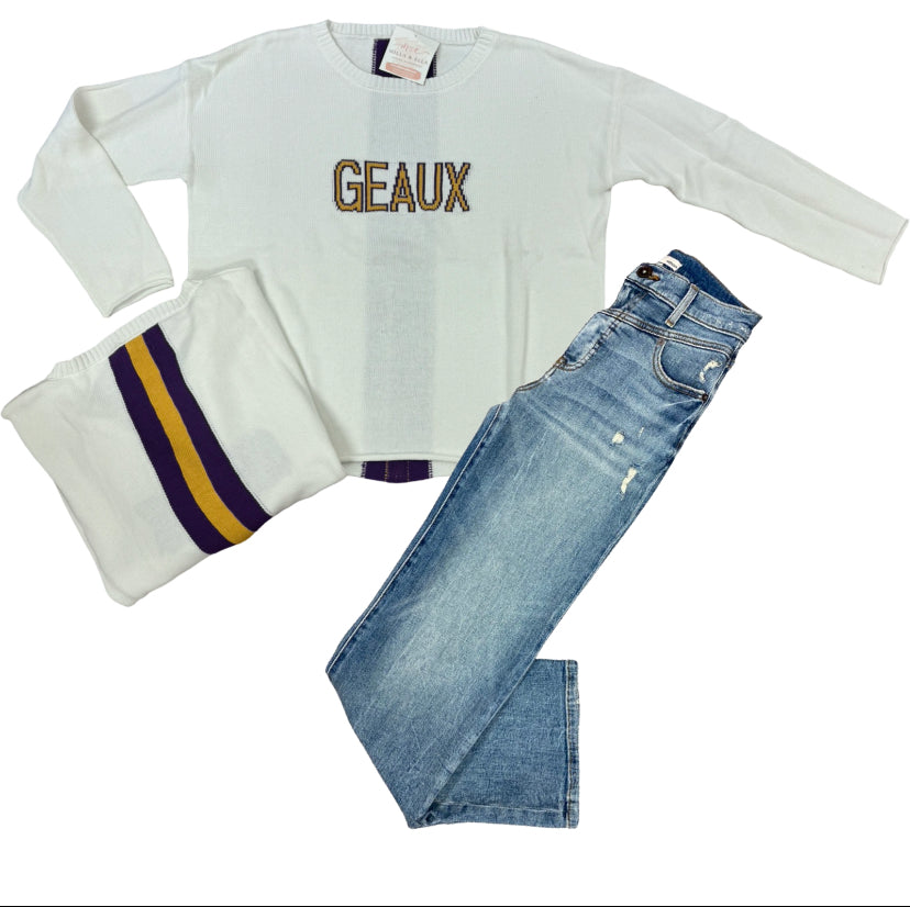 Apparel- Game Day Collegiate Custom Sweaters Louisiana