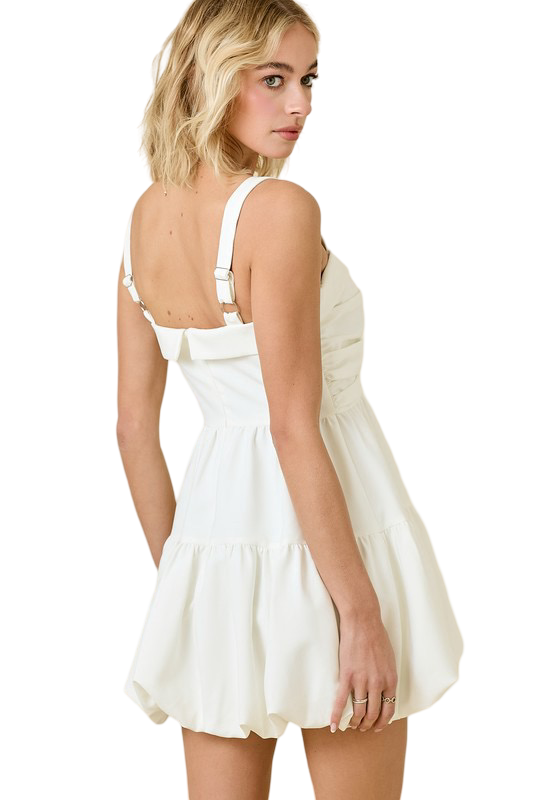 Apparel- Day+Moon Babydoll Poplin Mini Dress with Bubble Bottom