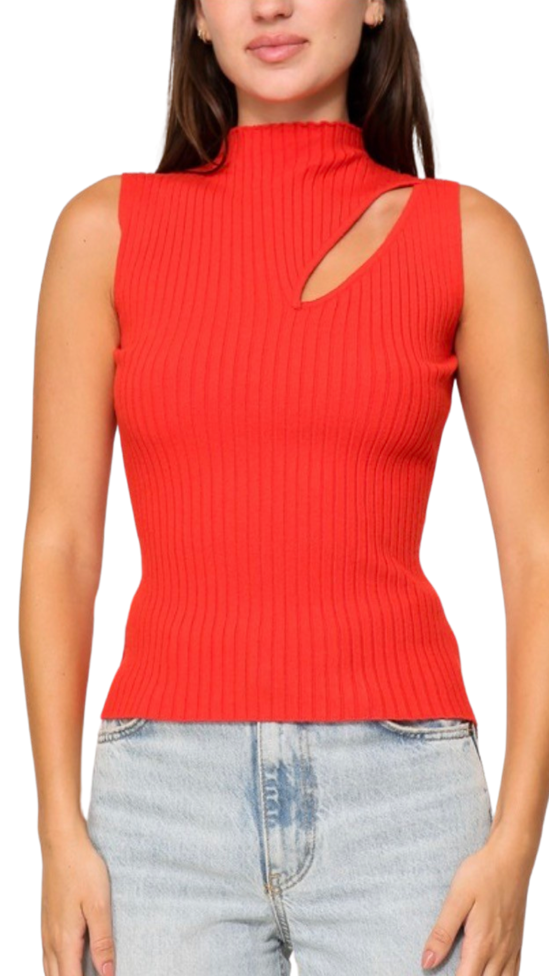 Apparel- Timing Sweater Ribbed Keyhole Knit Top