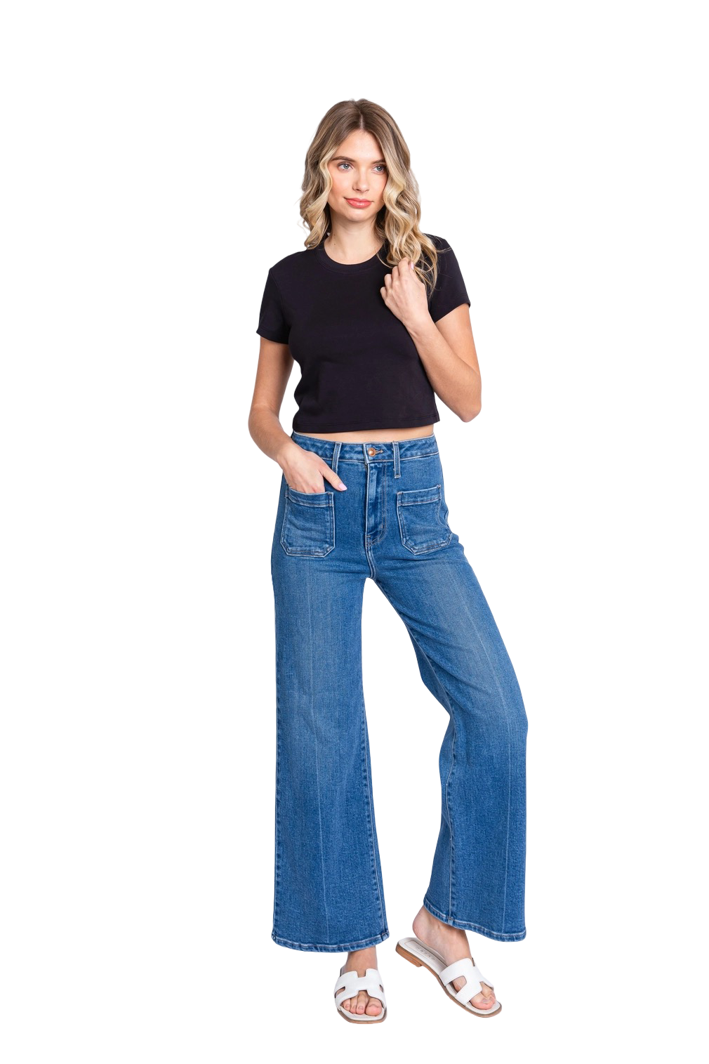 Apparel- Letter To Juliet Sailor Front Pocket Patch Jeans