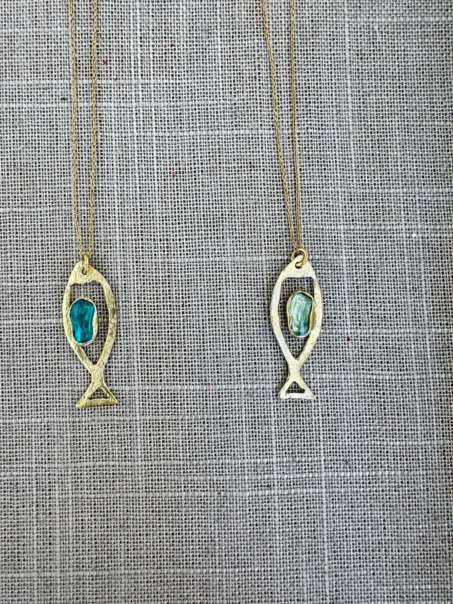Necklaces- Kalliope Fish and Crystal Necklace