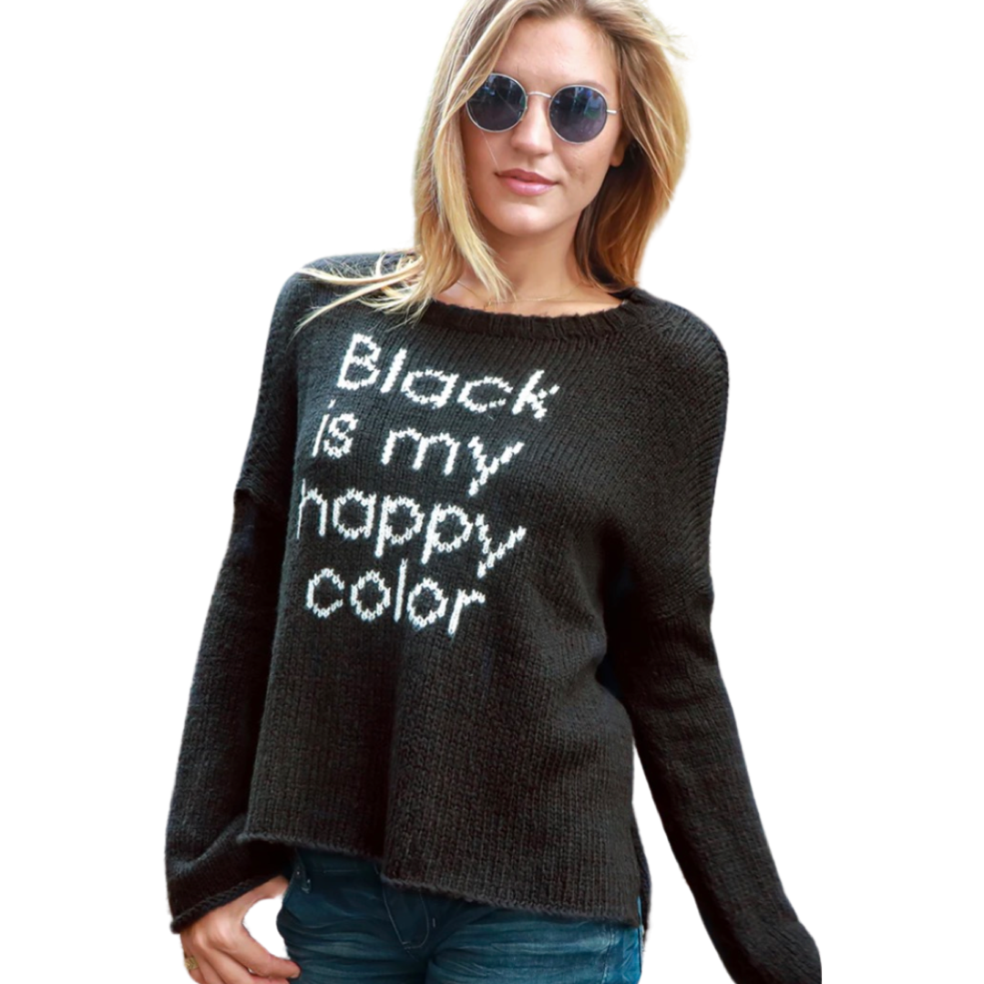 Apparel- Wooden Ships Happy Is My Happy Color Sweater