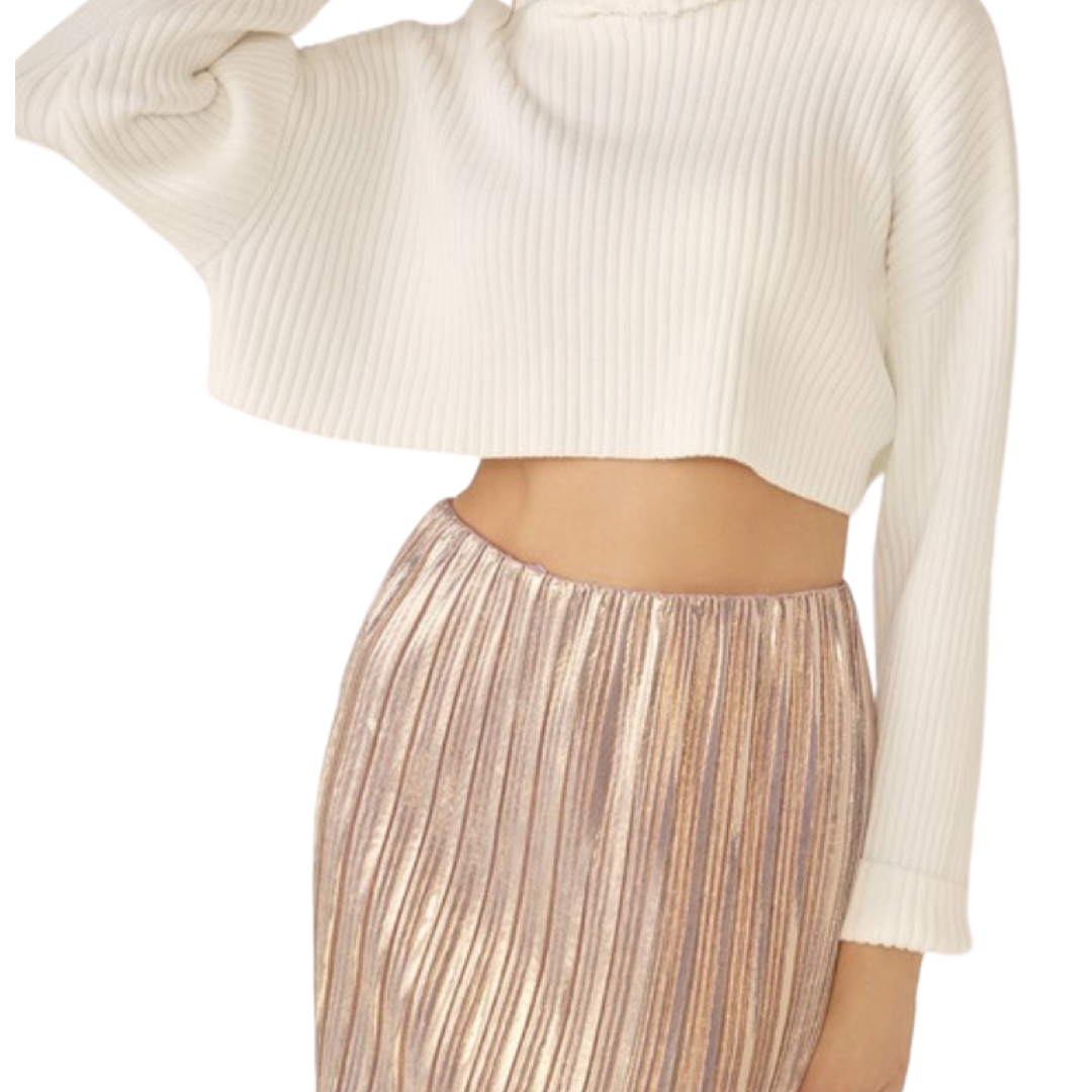 Apparel- Idem Ditto Pleated Shimmer Midi Skirt