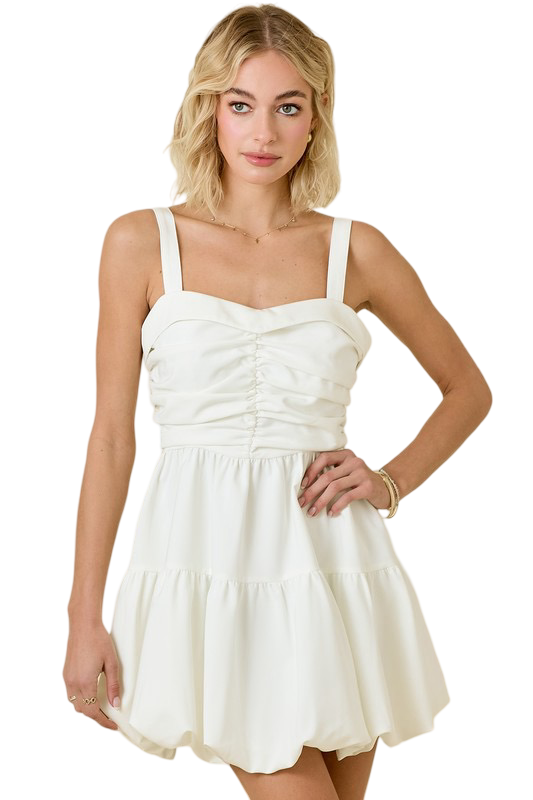 Apparel- Day+Moon Babydoll Poplin Mini Dress with Bubble Bottom