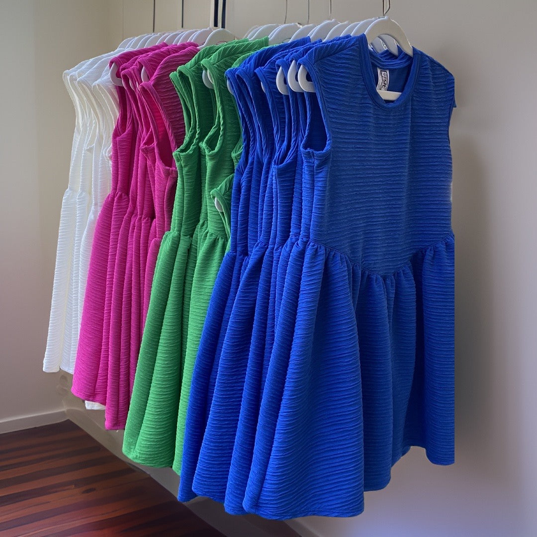 Girls- Erge Crinkled Knit Dress