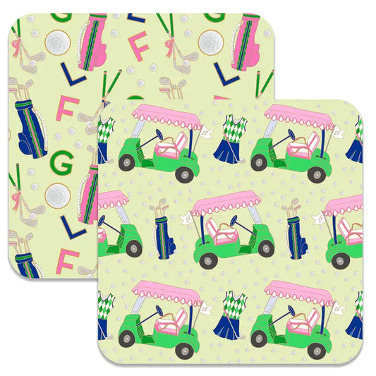 Coasters- Canvas Preppy Double Sides Thick paper Coasters (Set Of 8)