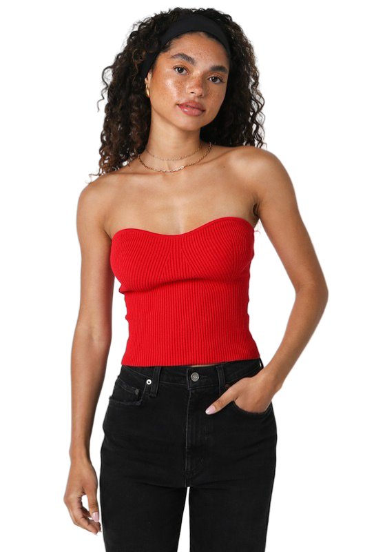 Apparel-Olivaceous Fitted Tube Top