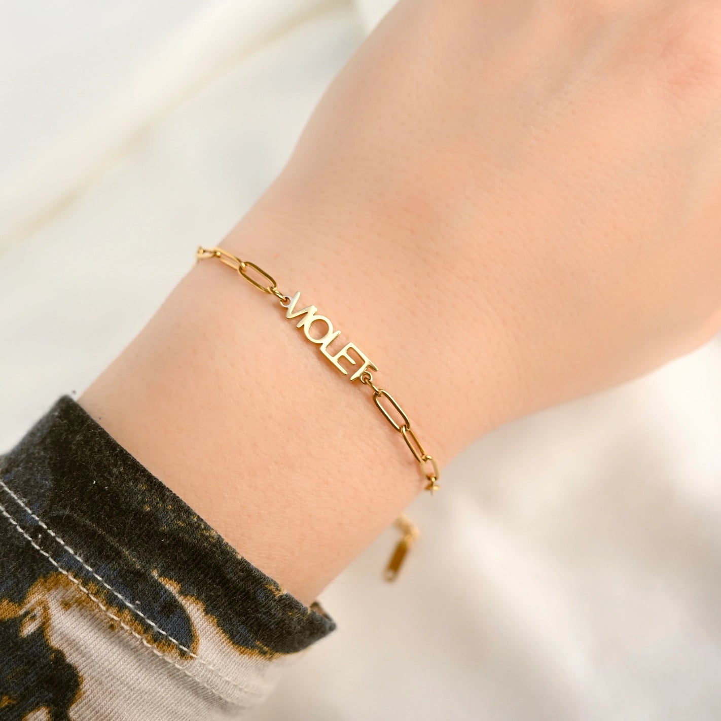 Bracelets- 18k Gold Personalized Name Bracelet