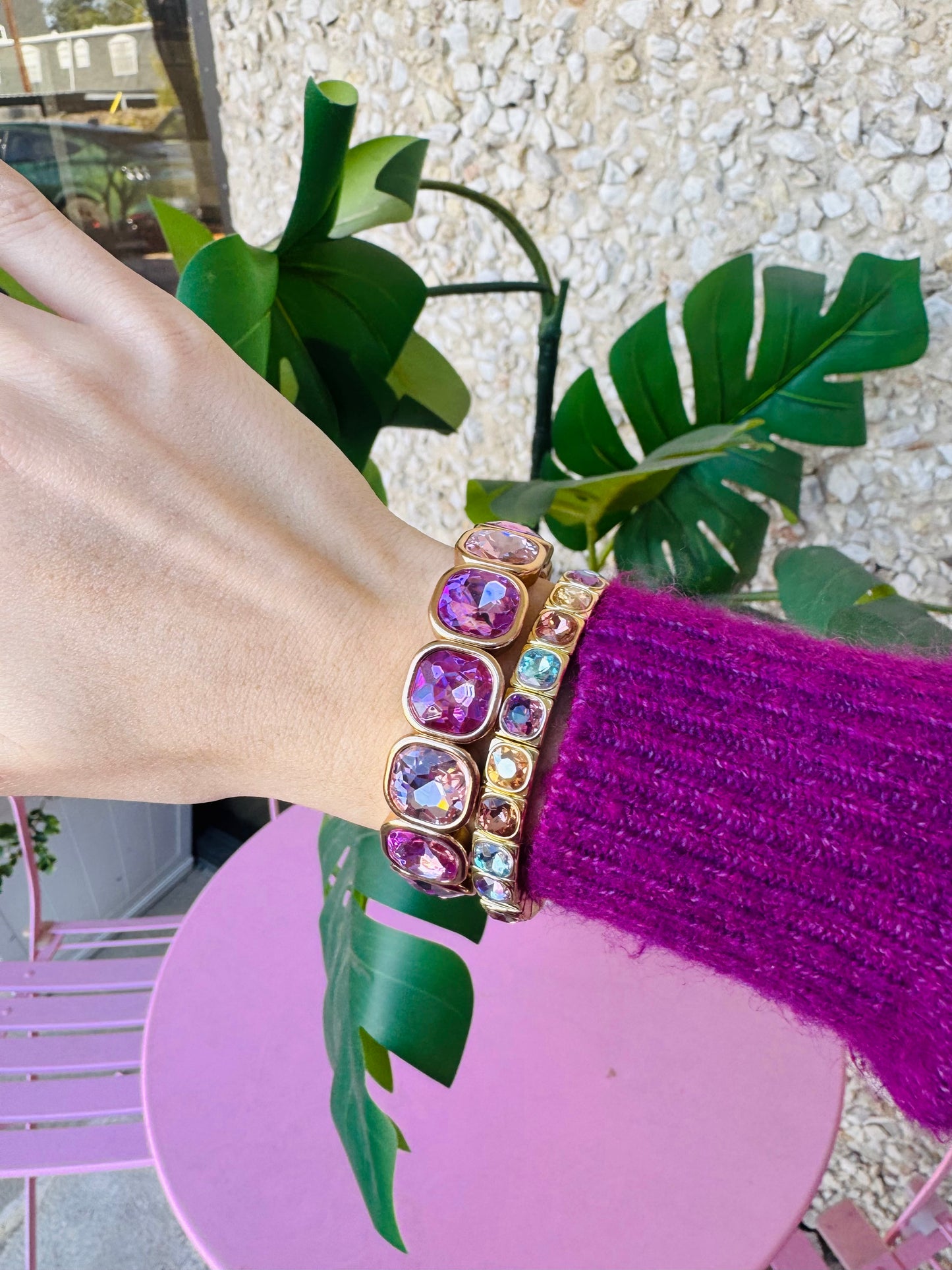 Bracelets- M&E Bling Glam Jewel Bracelet