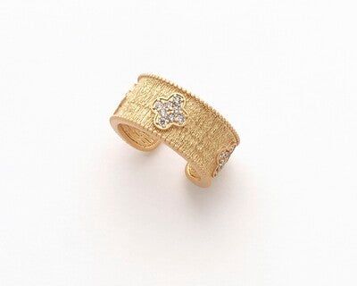 Rings- M&E Bling Enamel Clover Ring