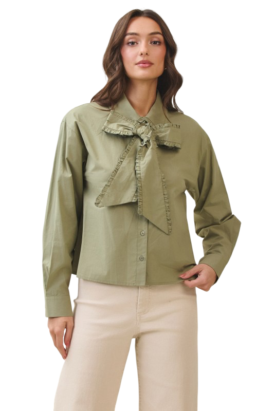 Apparel- Able Top Bow Front Blouse