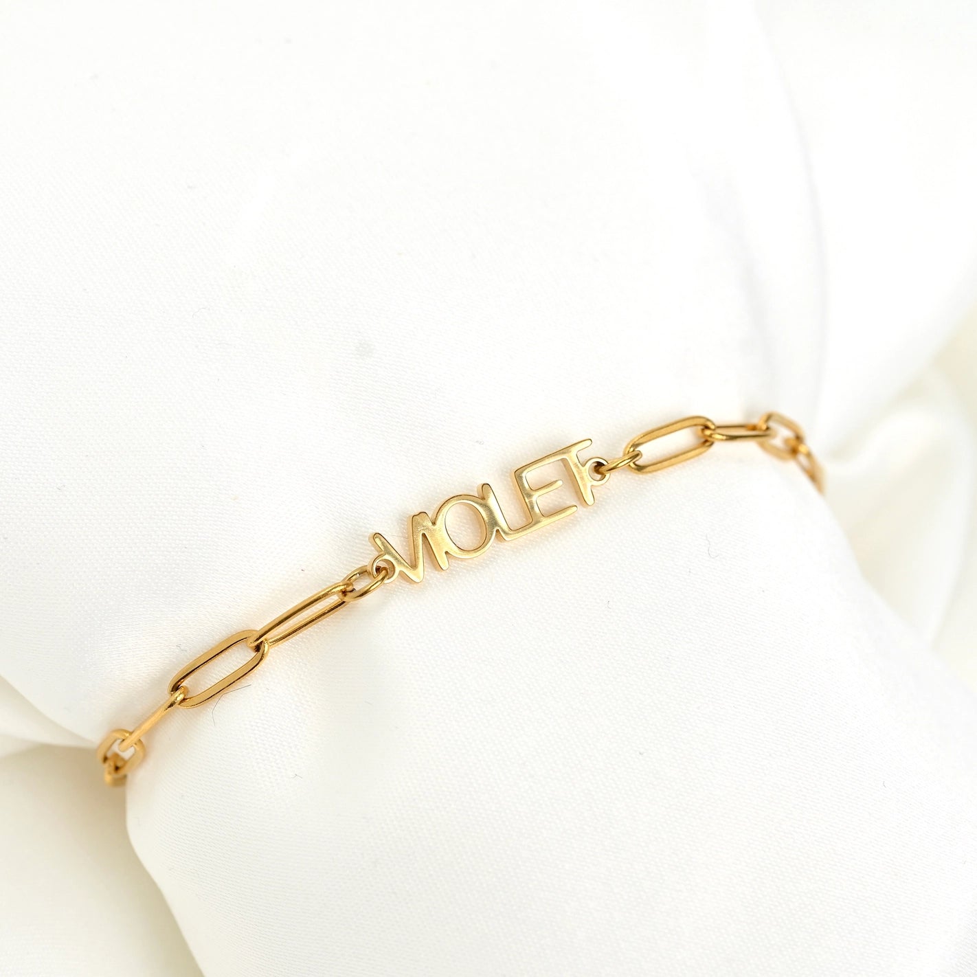 Bracelets- 18k Gold Personalized Name Bracelet