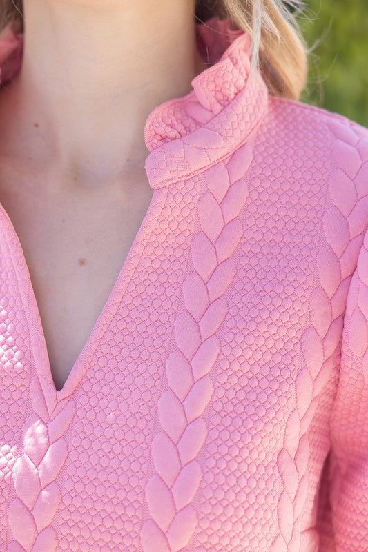 Apparel- VOY Bubble Short Puffed Sleeve Knit Top