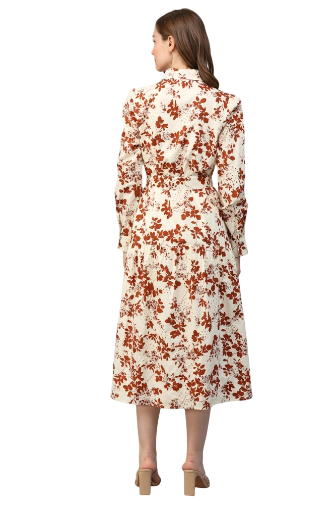 Apparel-Fate Broderie Anglaise Button Front Tie Waist Maxi Dress