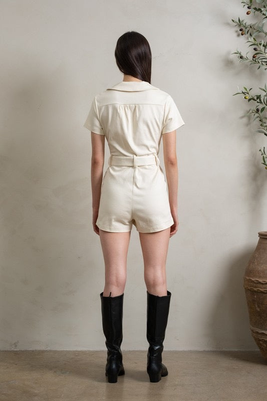 Apparel- HEYSON Belted Utility Denim Romper