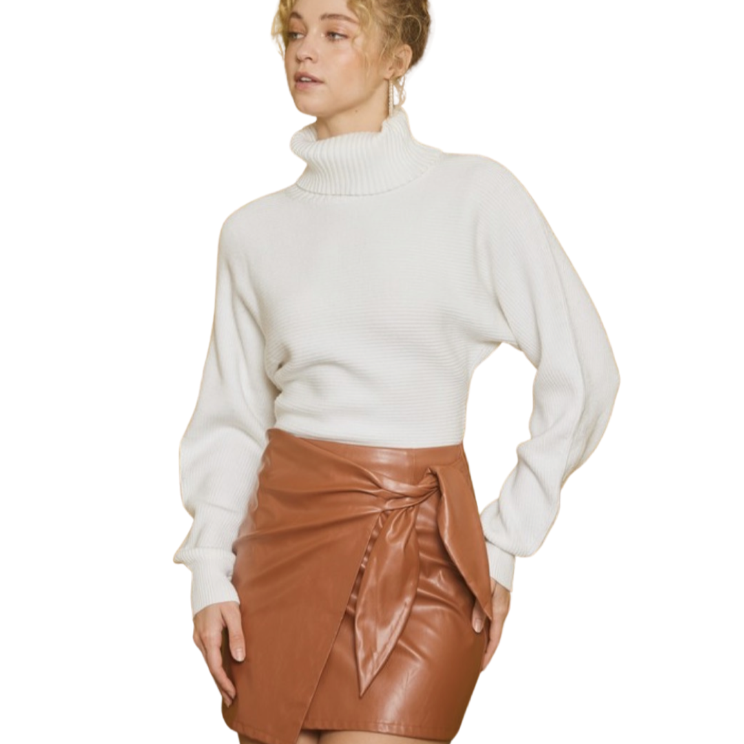 Apparel- Idem Ditto Crossover Tie Front Mini Skirt Skort