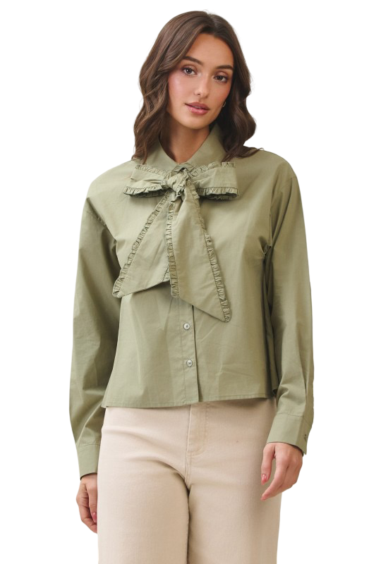 Apparel- Able Top Bow Front Blouse