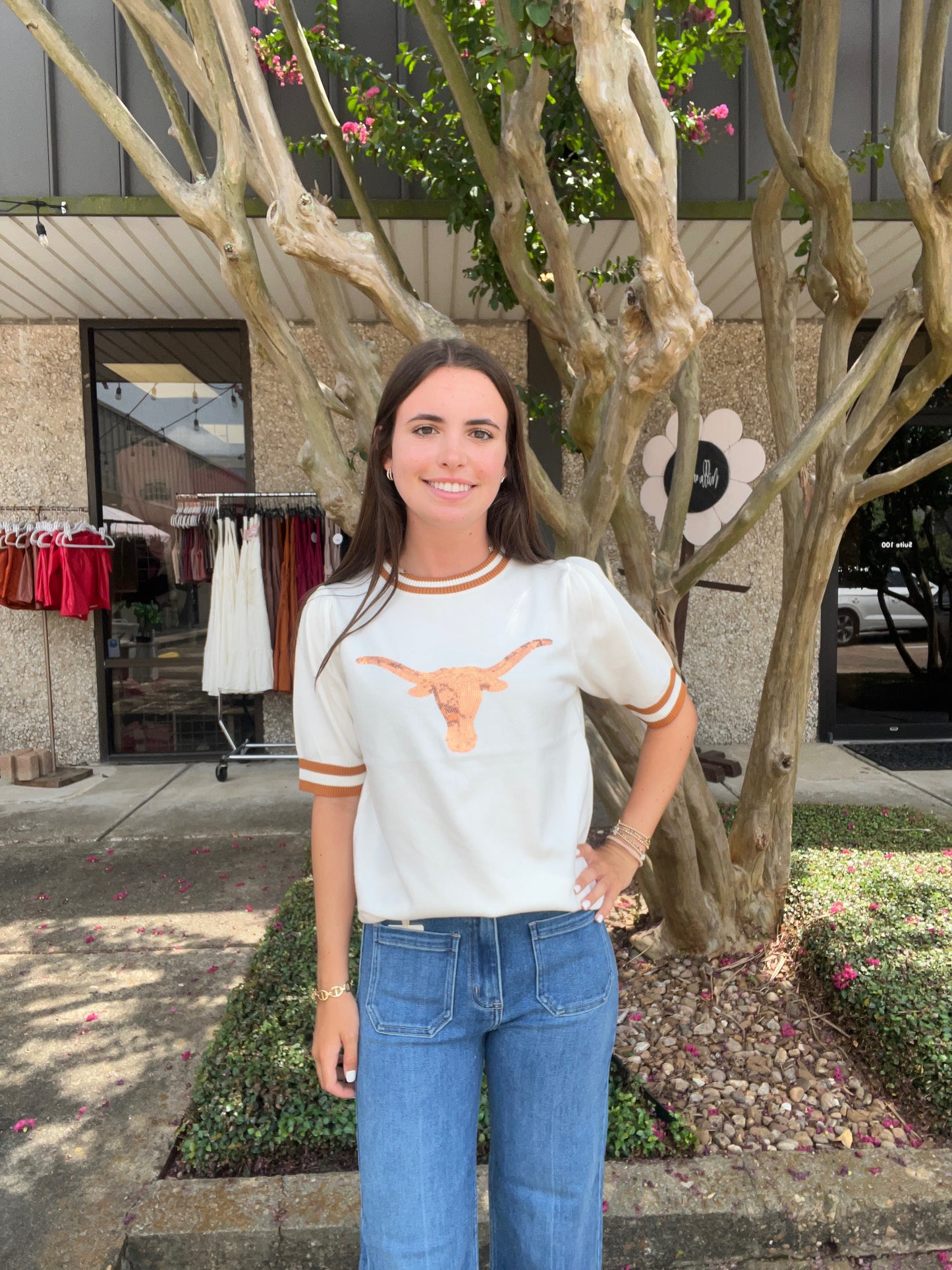 Apparel-Capri Design Game Day Sweater Top