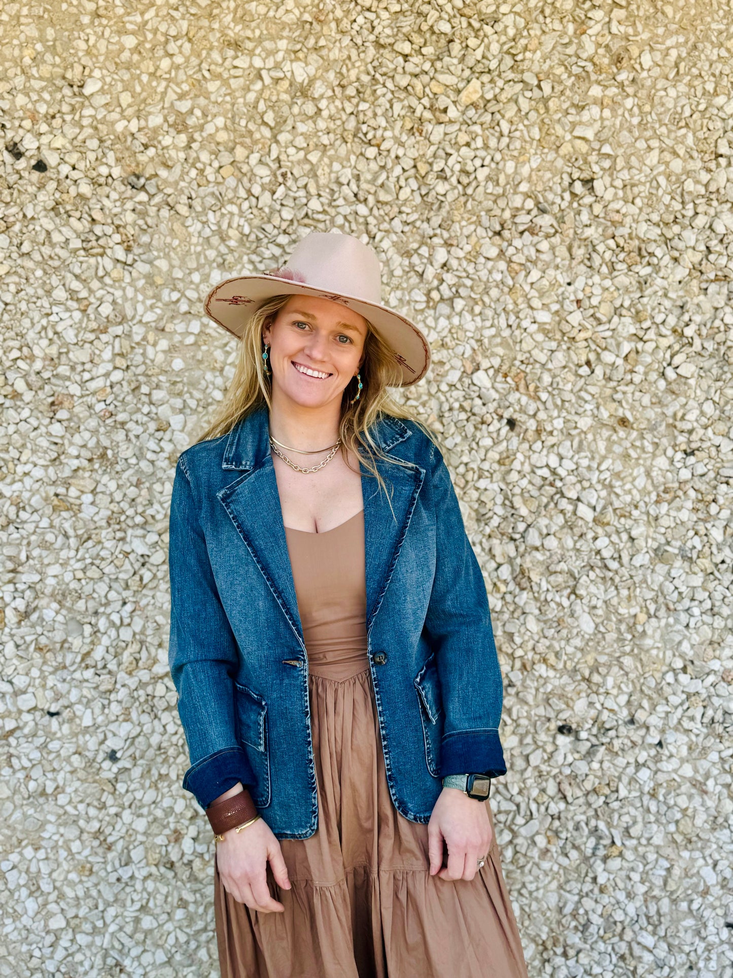 Hats- C.Shel Felt Hat With Cactus Detail