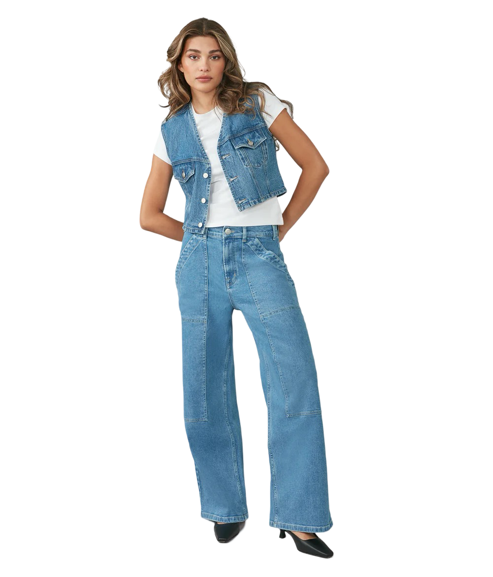 Apparel- Lola Jeans Carter Denim Crop Vest