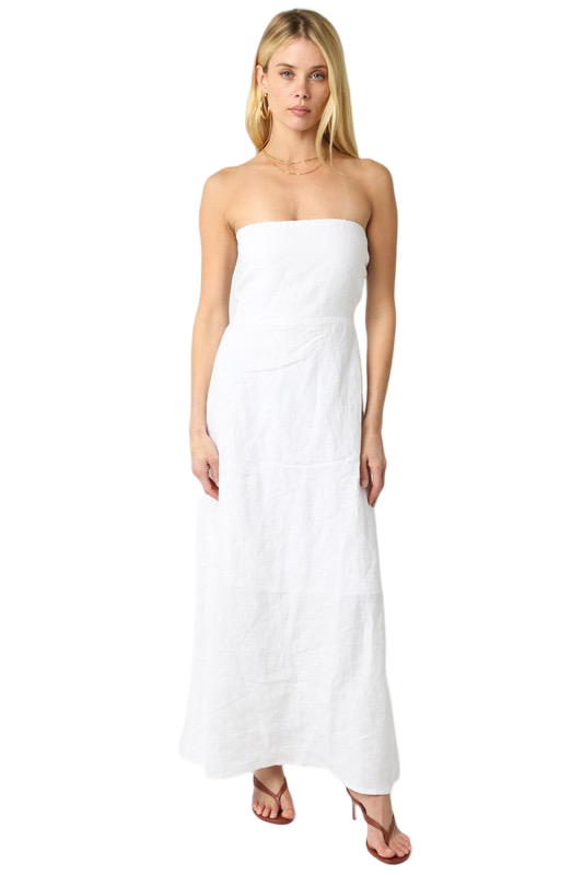 olivaceous linen dress OLIVACEOUS Lorelei linen dress M