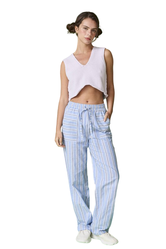 Apparel- Papermoon V Neck Sleeveless Cropped Knit Top