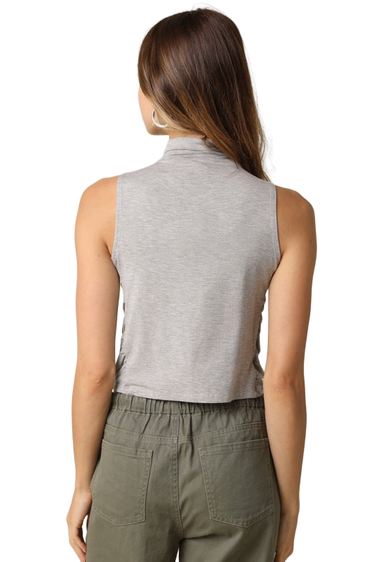 Olivaceous Sage Draped Tank Top