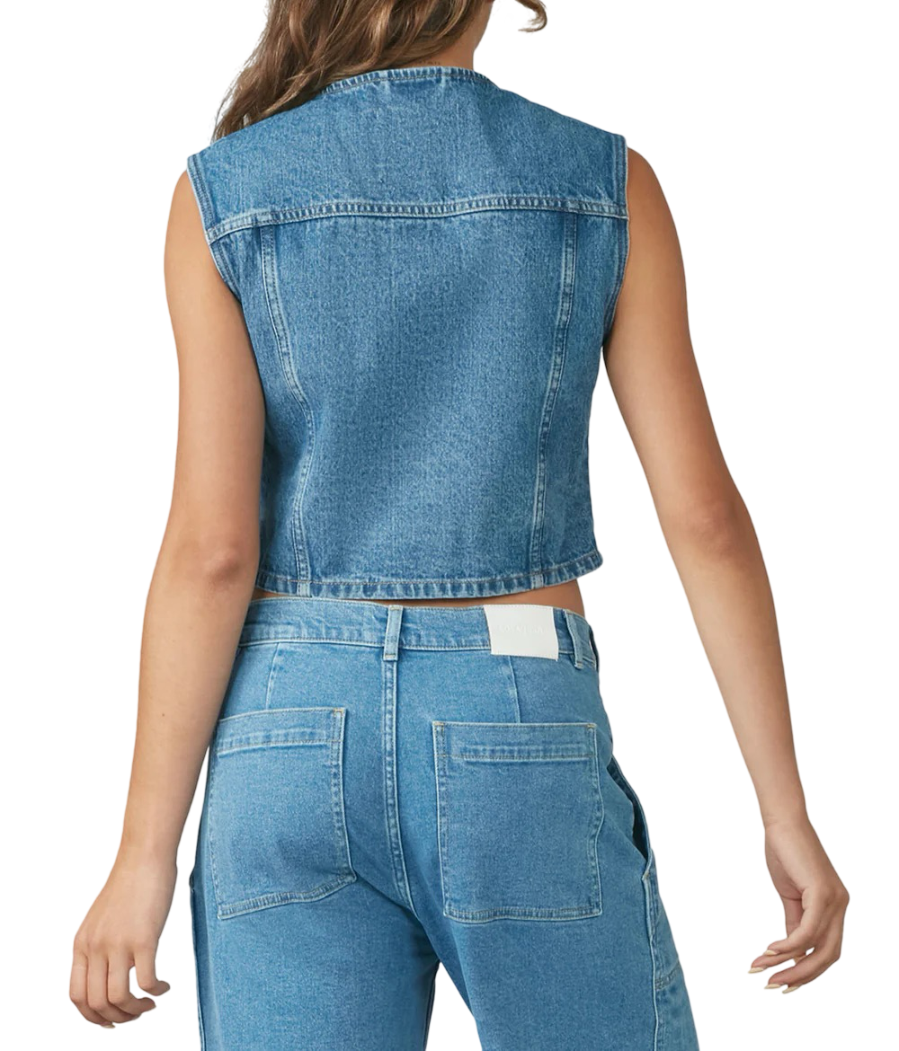 Apparel- Lola Jeans Carter Denim Crop Vest