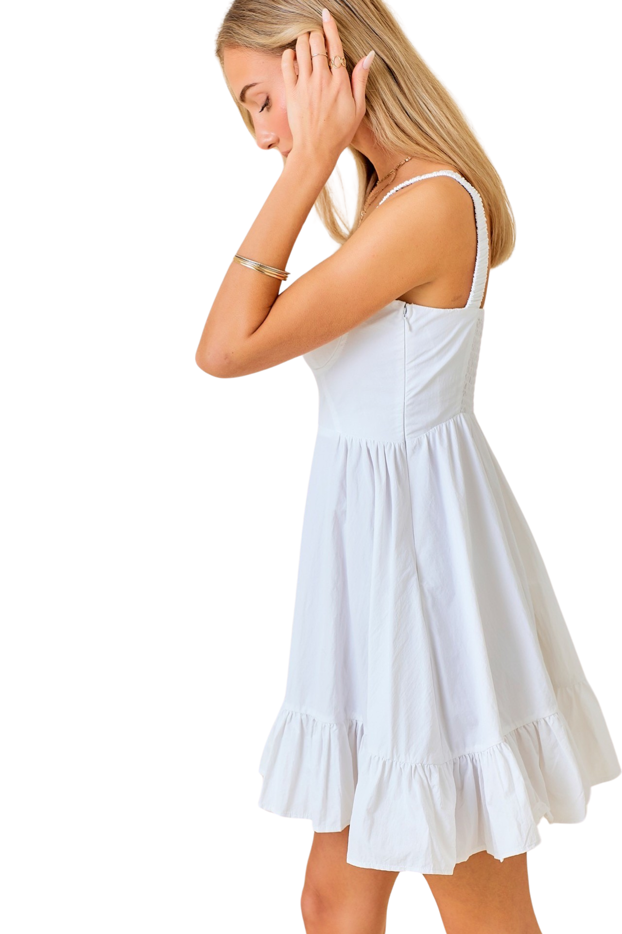 Apparel- Baby Pink Tiered Mini Dress