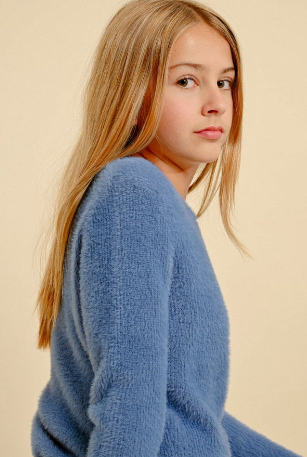 Girls-Molly Bracken Girl Round Neck Sweater