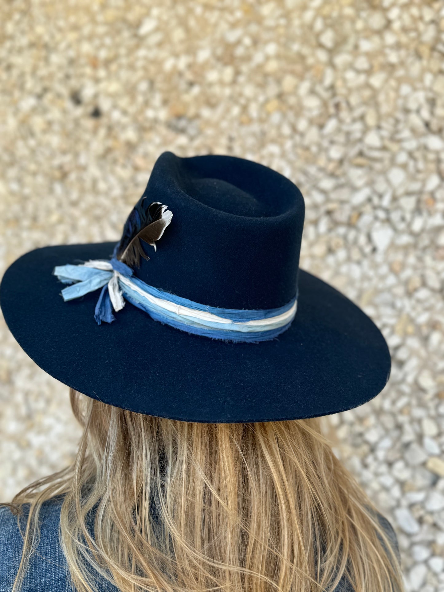 Hats- The Hat Chick Blue and White Hat