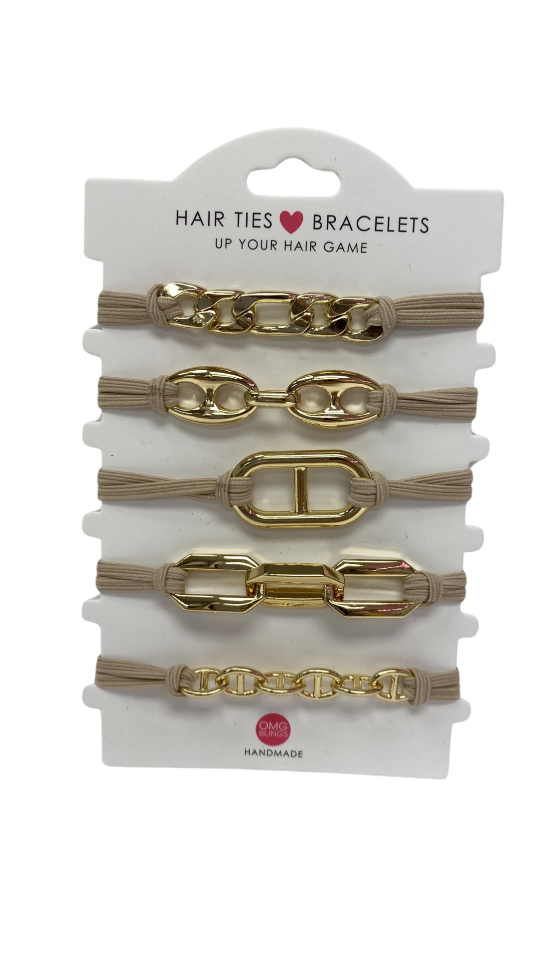 Hair Ties- M&E Bling 5 Piece Hair Tie Bracelet Set