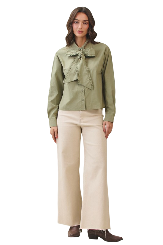 Apparel- Able Top Bow Front Blouse