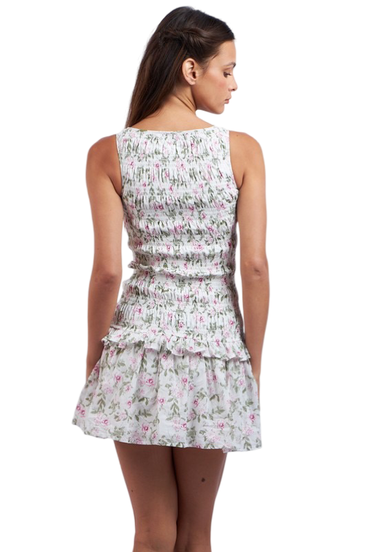 Apparel- Sky to Moon Smocked Body Ruffle Mini Dress