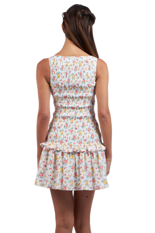 Apparel- Sky to Moon Smocked Body Ruffle Mini Dress