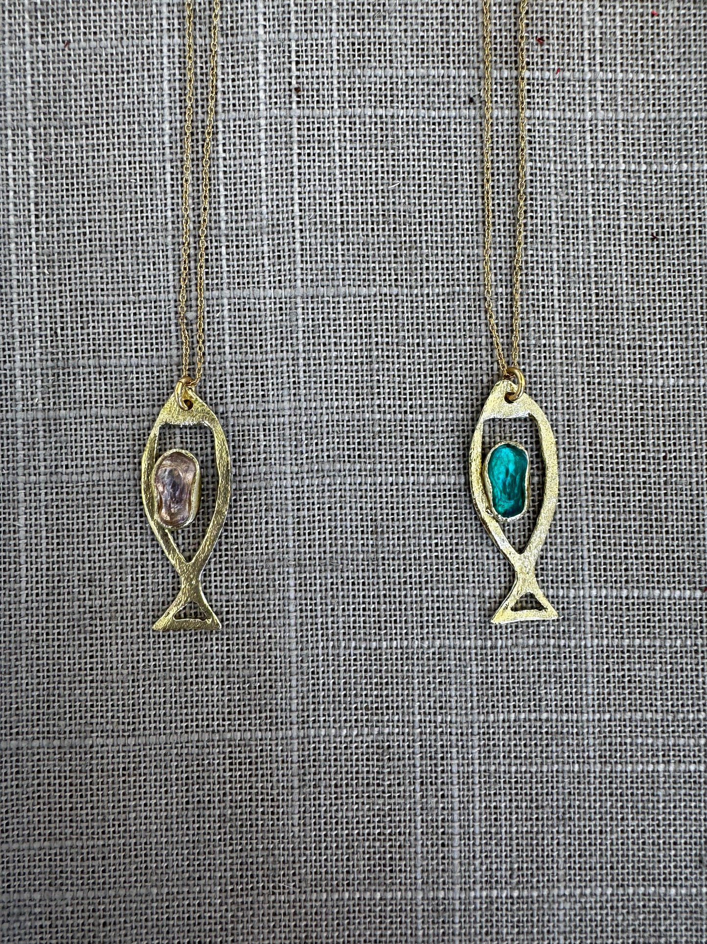 Necklaces- Kalliope Fish and Crystal Necklace