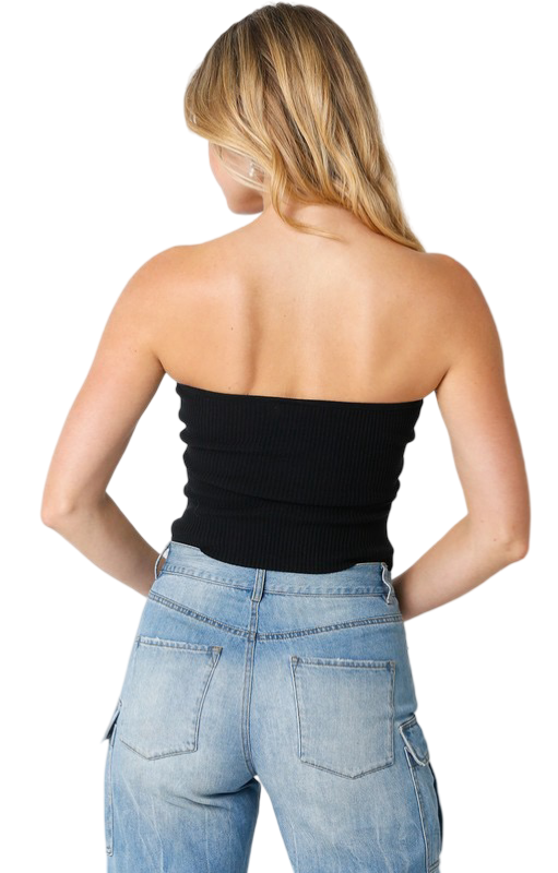 Apparel-Olivaceous Fitted Tube Top