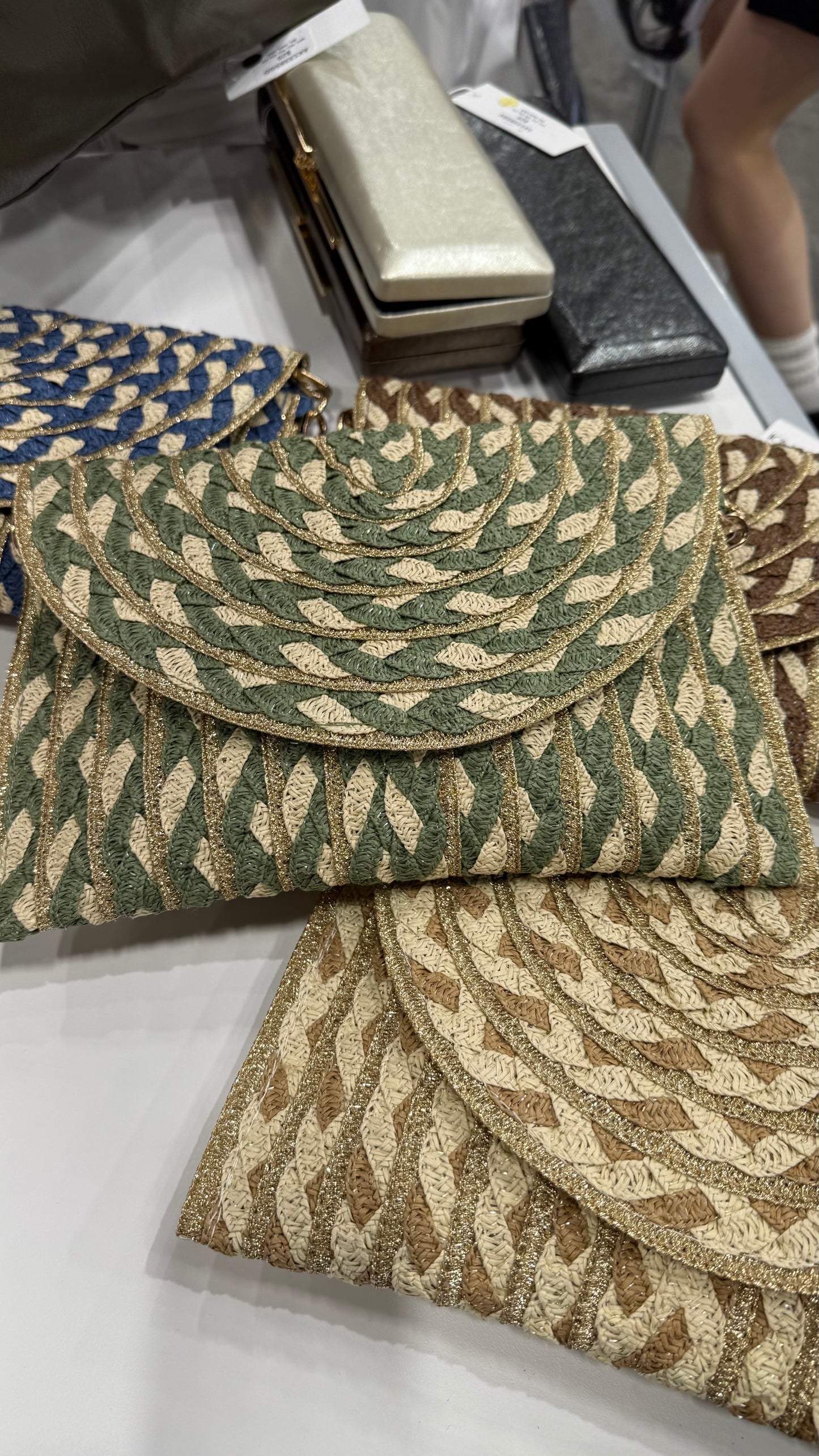 Bags-Alexa Koi Straw Summer Clutch