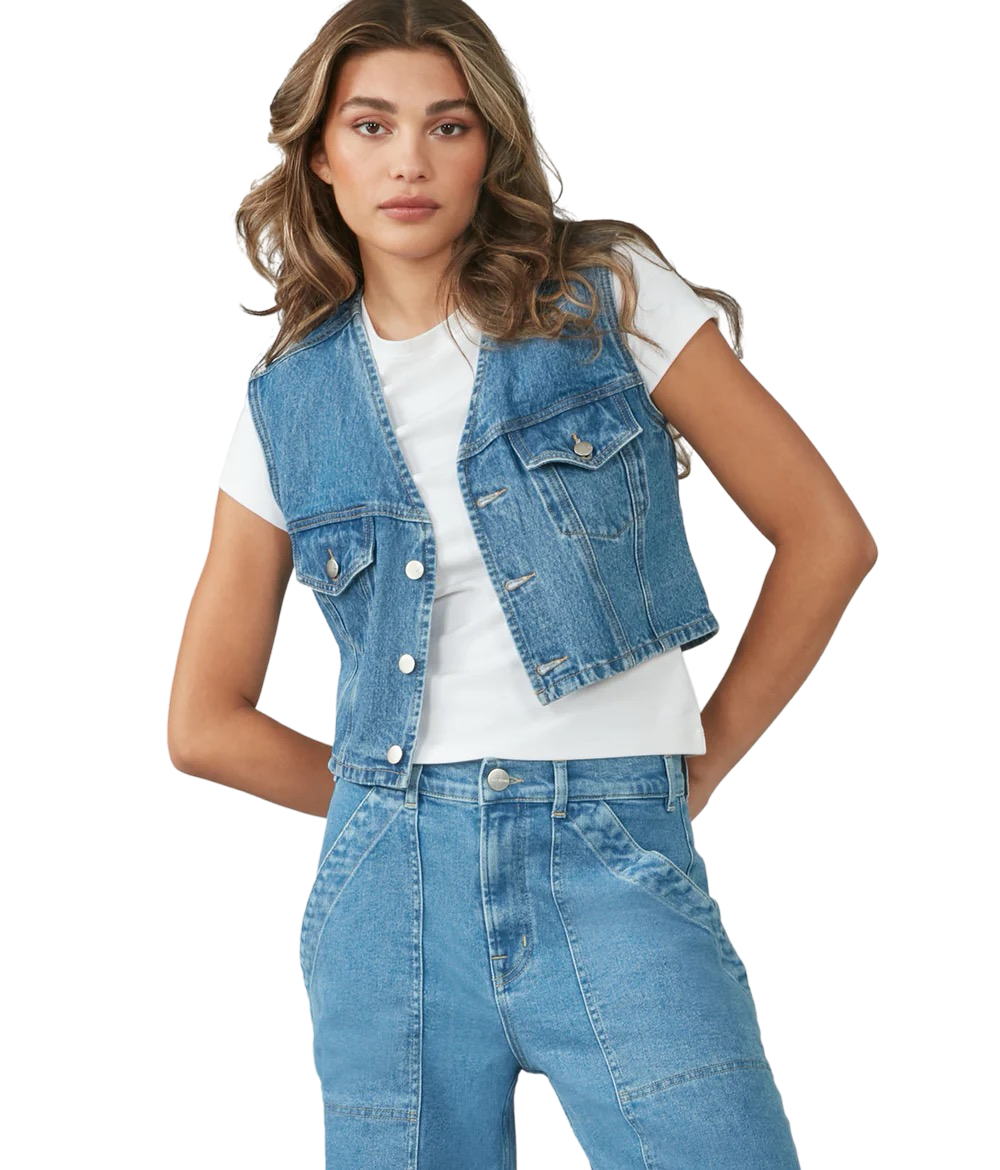 Apparel- Lola Jeans Carter Denim Crop Vest