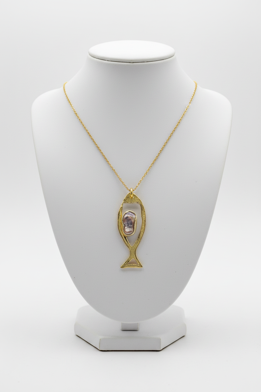 Necklaces- Kalliope Fish and Crystal Necklace