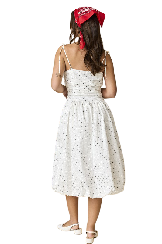 Papermoon Amelia Tie Strap Bubble Hem Midi Dress