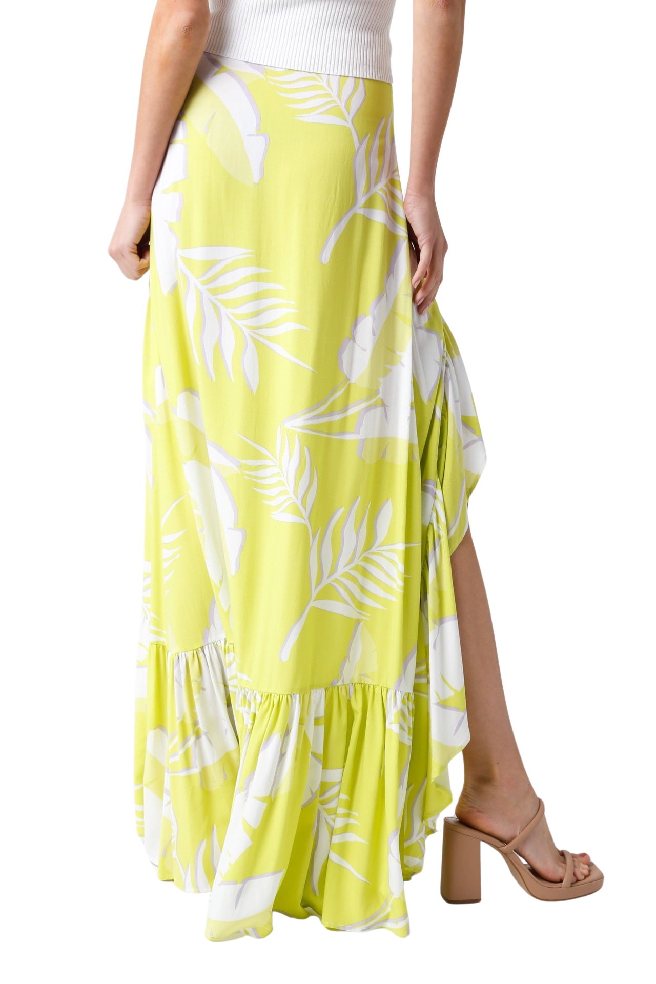 Olivaceous Tianna Floral Maxi Skirt