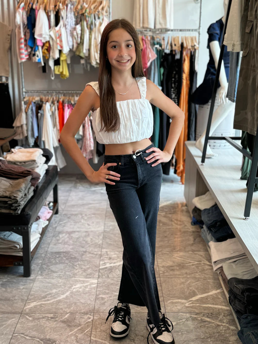 Girls- If So Gathered Crop Top