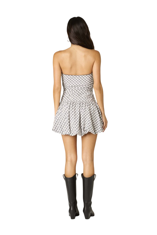 Apparel- CCLA Strapless Bubble Bottom Mini Dress